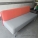 Teknion Banqs Grey Leather Sofa Bench with Orange Cloth Back